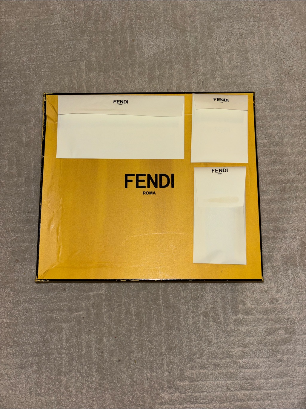 Fendi Yellow  Black Branded Presentation Box